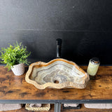 Onyx Rustic Vessel Sink, Natural Stone Bathroom Sink, Handmade Onyx Basin, Luxury Vanity Sink, Irregular Stone Wash Basin