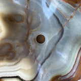 Green Onyx Bathroom Vessel Sink | Live Edge Luxury Sink | One-of-a-Kind Hand Carved Onyx Bowl Sink – Natural Stone Bathroom Basin