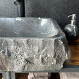 Rustic Black Marble Vessel Sink (Piece I)