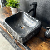 Rustic Black Marble Vessel Sink (Piece I)