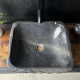 Rustic Black Marble Vessel Sink (Piece I)