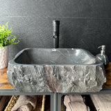 Rustic Black Marble Vessel Sink (Piece I)
