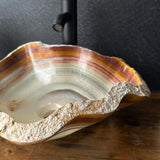 Onyx Rustic Vessel Sink, Natural Stone Bathroom Sink, Handmade Onyx Basin, Luxury Vanity Sink, Irregular Stone Wash Basin (Piece I)