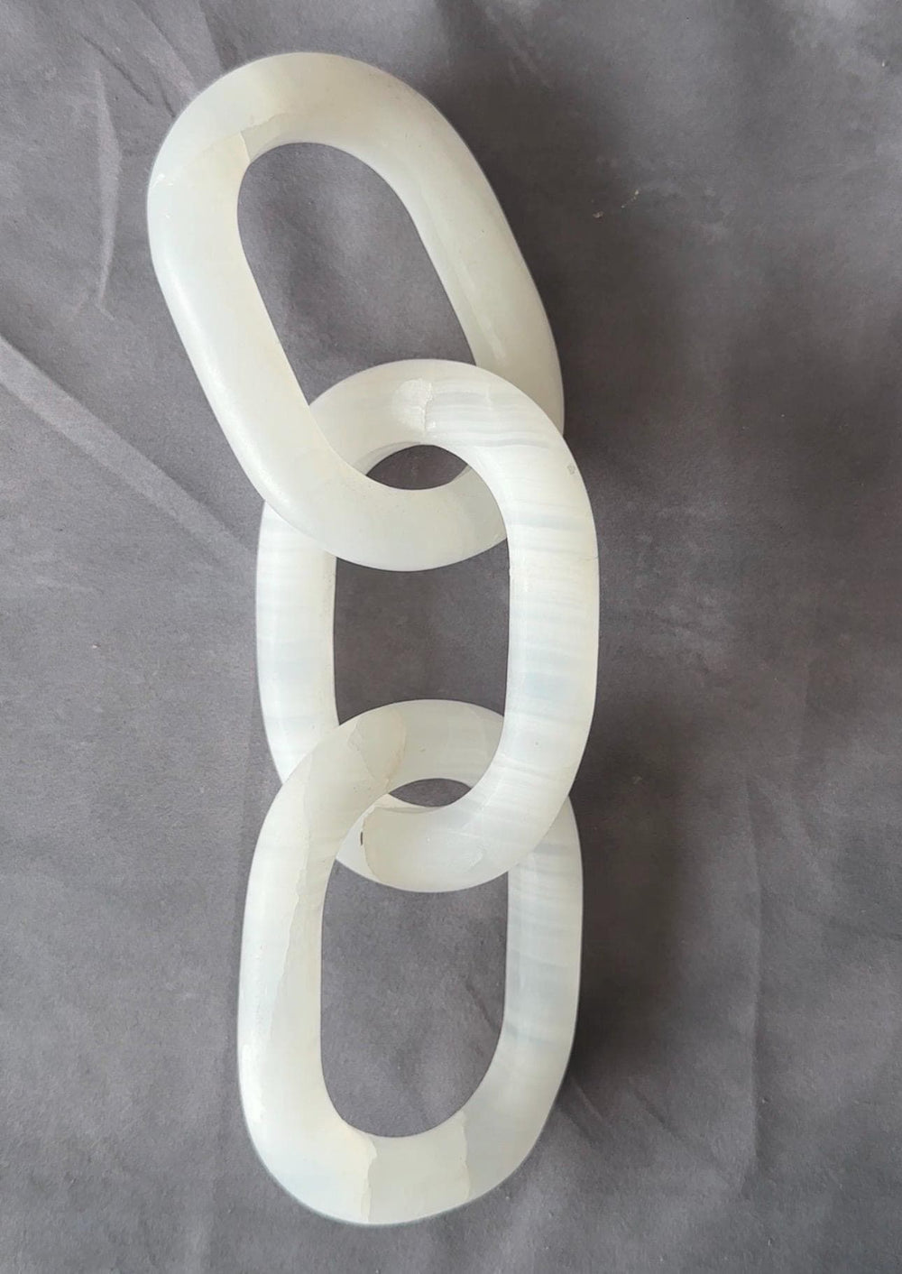 Handmade Marble Chain Decor, Natural Stone Link Sculpture, Luxury Coffee Table Accent, Modern Shelf Decor, High End Home Styling