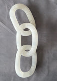 Handmade Marble Chain Decor, Natural Stone Link Sculpture, Luxury Coffee Table Accent, Modern Shelf Decor, High End Home Styling