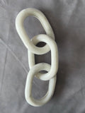 Handmade Marble Chain Decor, Natural Stone Link Sculpture, Luxury Coffee Table Accent, Modern Shelf Decor, High End Home Styling