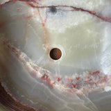 Rustic Green Onyx Bathroom Vessel Sink | Luxury Sink | Unique Hand Carved Onyx Vanity Sink – Natural Stone Bathroom Sink