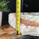 Rustic Green Onyx Bathroom Vessel Sink | Luxury Sink | Unique Hand Carved Onyx Vanity Sink – Natural Stone Bathroom Sink