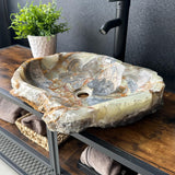 Rustic Green Onyx Bathroom Vessel Sink | Luxury Sink | Unique Hand Carved Onyx Vanity Sink – Natural Stone