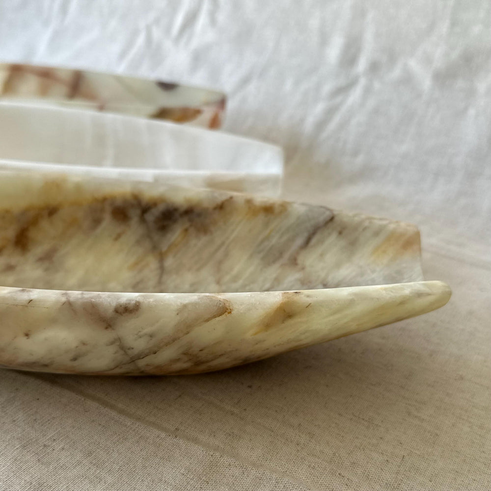 Natural Onyx Canopy Bowl – Luxury Stone Centerpiece, Minimalist Coffee Table Decor, Modern Organic Home Accent