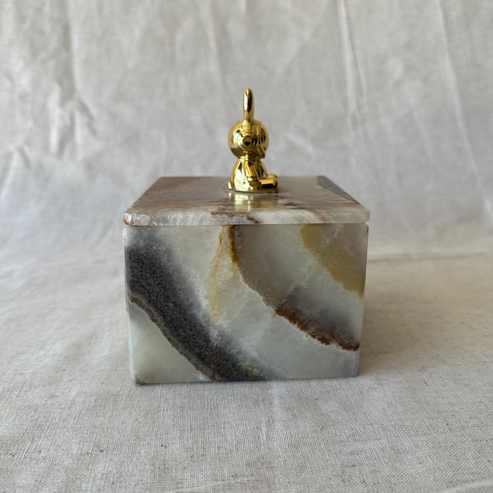 Green Onyx Jewelry Box – Handmade Stone Trinket Box – Luxury Crystal Storage Jar – Unique Gift