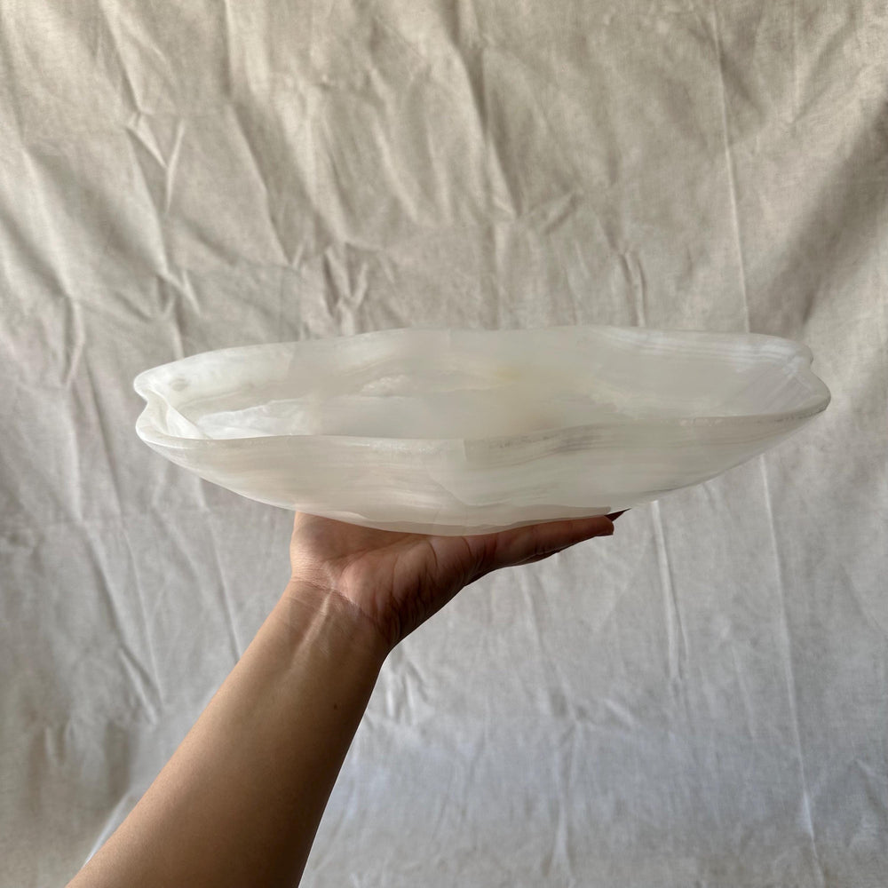 Translucent Onyx Stone Bowl | Decorative Handmade Catchall Bowl for Keys, Jewelry, Coins | Natural Stone Home Decor | Home Decor