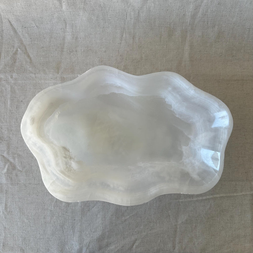 Translucent Onyx Stone Bowl | Decorative Handmade Catchall Bowl for Keys, Jewelry, Coins | Natural Stone Home Decor | Home Decor