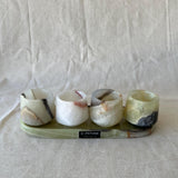 Onyx & Marble Tequila Set, Handmade Mezcalero Set, Luxury Stone Shot Glass Set, Modern Bar Decor, Unique Gift for Him