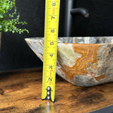 Green Onyx Bathroom Vessel Sink | Luxury Sink | One-of-a-Kind Hand Carved Onyx Bowl Sink – Natural Stone Bathroom Basin