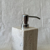 Travertine Bathroom Set-5 Piece Handmade Luxury Bath Accessories, Soap Dispenser, Tray, Toothbrush Holder, Cotton Swab Holder, Cotton Round