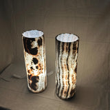 Pareja de Lámparas de Mesa de Ónix Hechas a Mano | Lámpara de Noche de Lujo | Decoración Elegante | Iluminación Moderna para el Hogar