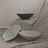 Luxury Marble or Travertine Bowl – Irregular Natural Stone Centerpiece | Handmade Matte Decorative Bowl