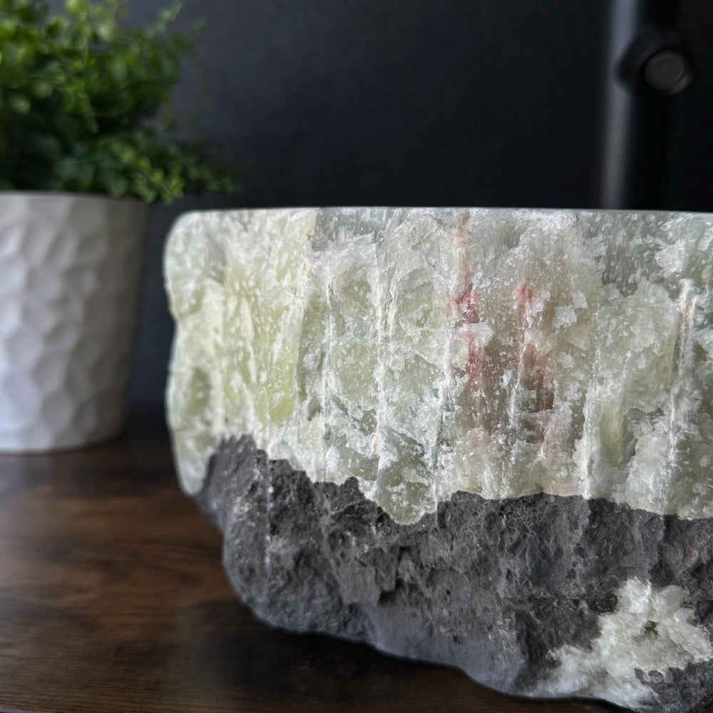 Rustic Green Onyx Bathroom Vessel Sink | Luxury Sink | Unique Hand Carved Onyx Vanity Sink – Natural Stone Bathroom Sink