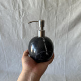 Black Marble Soap Dispenser – Luxury Bathroom Decor, Modern Stone Lotion Pump, Minimalist Vanity Accessory