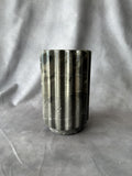 Handmade Marble Vase – Fluted Stone Flower Vase – Luxury Modern Home Decor – Handmade Marble Centerpiece – Elegant Coffee Table Accent