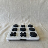 Marble Tic Tac Toe Game | Black & White Stone Board Game | Modern Coffee Table Decor | Handmade Luxury Gift | Minimalist Home Decor