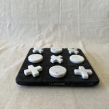 Marble Tic Tac Toe Game | Black & White Stone Board Game | Modern Coffee Table Decor | Handmade Luxury Gift | Minimalist Home Decor