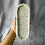 Set of 3 White Marble Natural Stone Salsa Set and Marble Tray - Handmade Serving Set Natural Stone