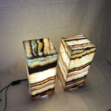 Onyx Table Lamps Pair | Luxury Bedside Table Lamp | High End Bedside Decor | Modern Elegant Home Lighting