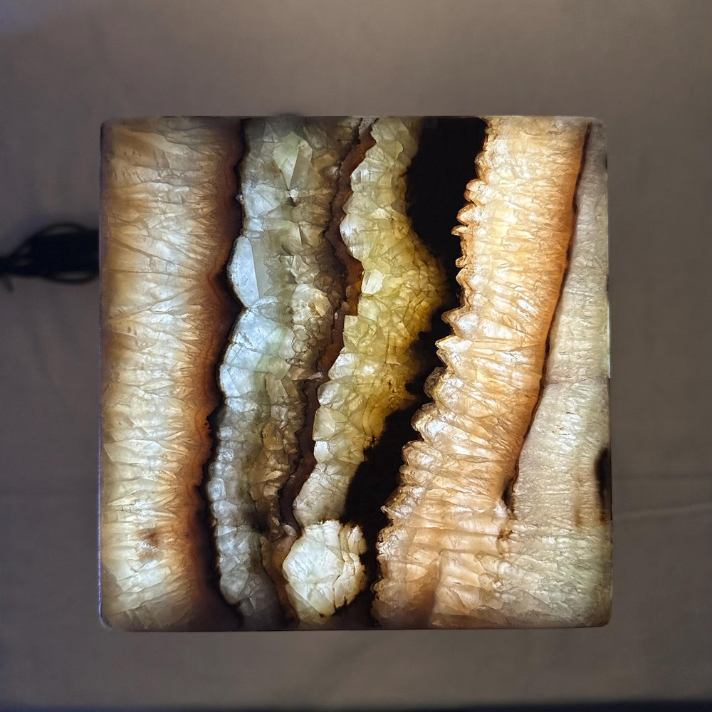 Onyx Table Lamp | Luxury Bedside Table Lamp | High End Housewarming Gift | Healing Crystal Decor