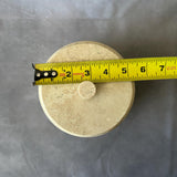 Travertine Jewelry Box, Handmade Stone Container, Luxury Cotton Round Holder, Vanity Decor, Hand Carved Trinket Box