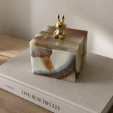 Green Onyx Jewelry Box – Handmade Stone Trinket Box – Luxury Crystal Storage Jar – Unique Gift