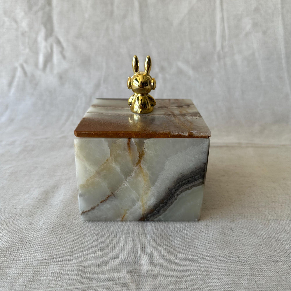 Green Onyx Jewelry Box – Handmade Stone Trinket Box – Luxury Crystal Storage Jar – Unique Gift