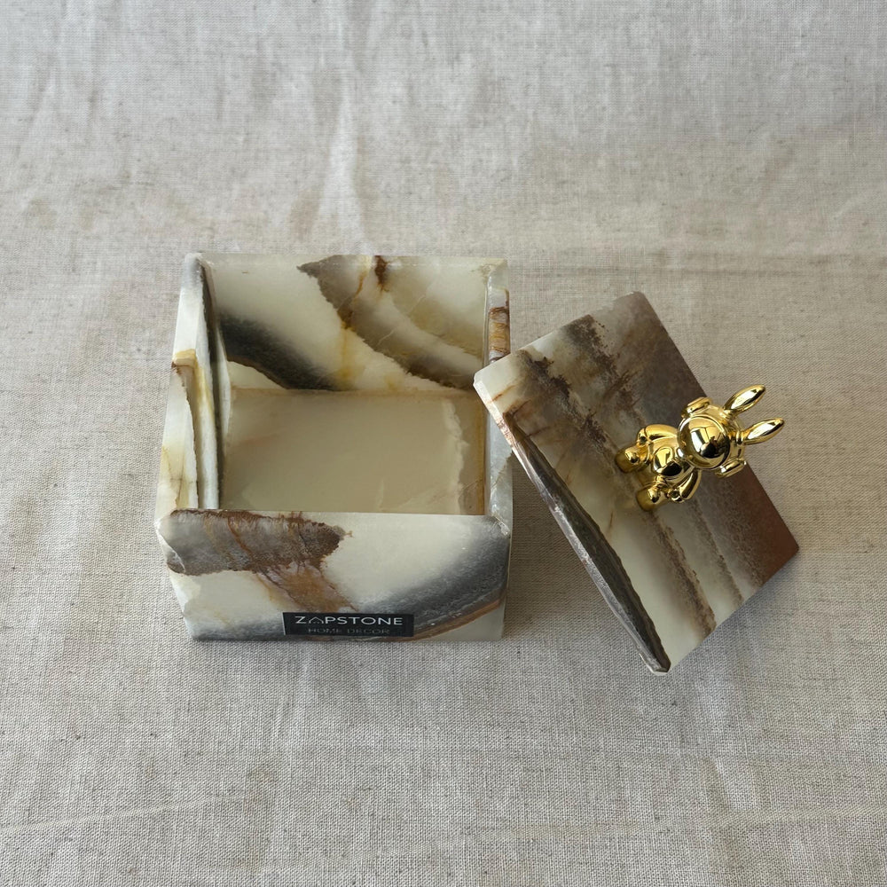 Green Onyx Jewelry Box – Handmade Stone Trinket Box – Luxury Crystal Storage Jar – Unique Gift