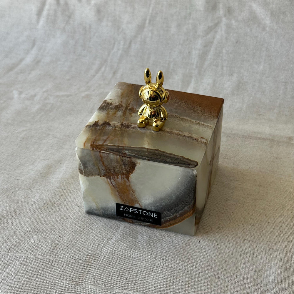 Green Onyx Jewelry Box – Handmade Stone Trinket Box – Luxury Crystal Storage Jar – Unique Gift
