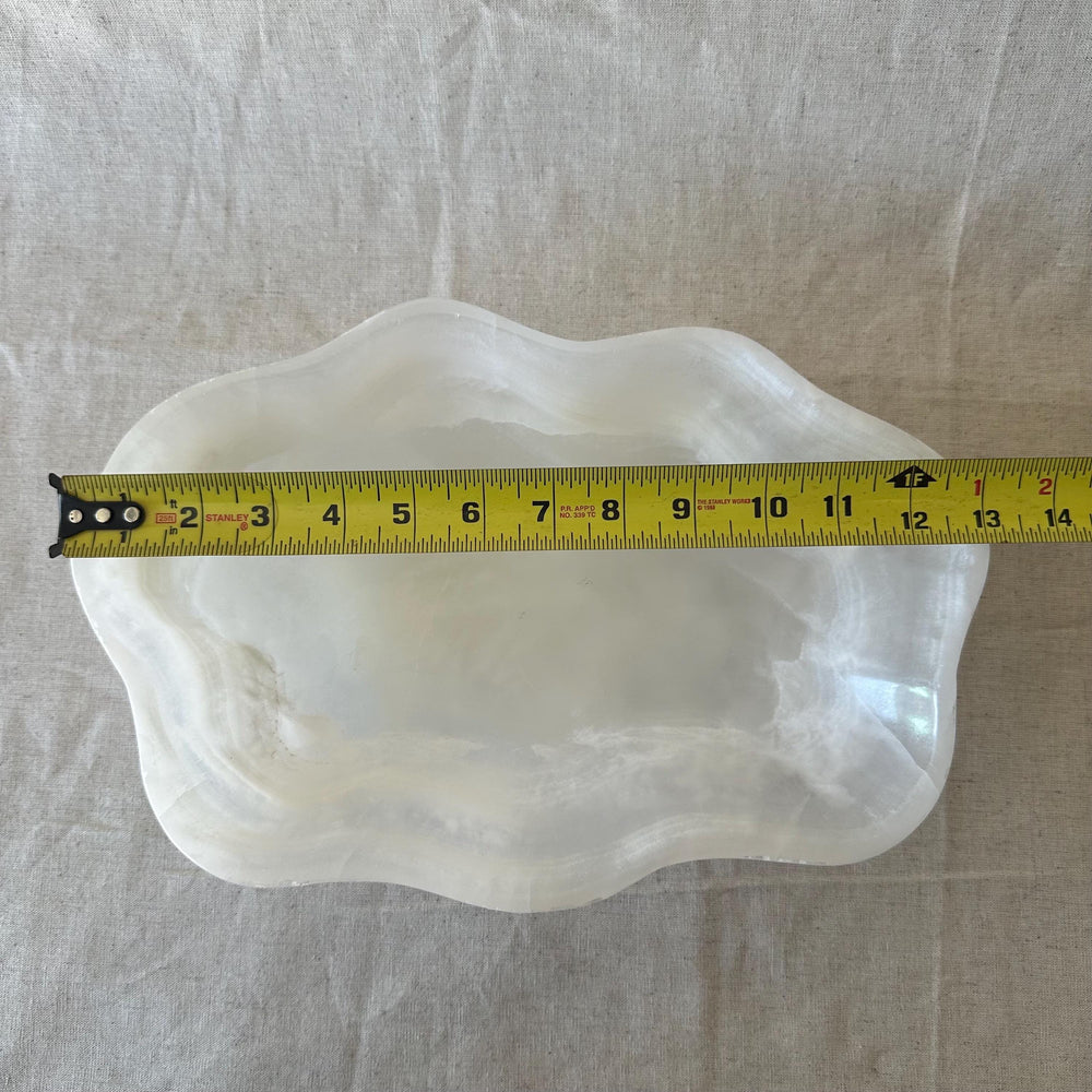 Translucent Onyx Stone Bowl | Decorative Handmade Catchall Bowl for Keys, Jewelry, Coins | Natural Stone Home Decor | Home Decor
