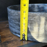 Natural Marble Vessel Sink – Round Stone Bathroom Sink, Handmade Modern Natural Marble Basin | Luxury Statement Piece for Powder Room