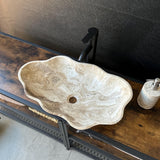 Beige Onyx Sink | Natural Stone Sink | Bathroom Vessel Sink | Handmade Vanity Sink | Earthy Toned Luxury Basin | Bowl Sink | Wabi Sabi