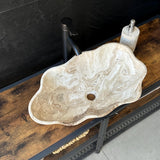 Beige Onyx Sink | Natural Stone Sink | Bathroom Vessel Sink | Handmade Vanity Sink | Earthy Toned Luxury Basin | Bowl Sink | Wabi Sabi