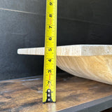 Superficie de Tocador de Piedra Travertino | Lavabo de Baño de Roca Natural | Palangana de Tocador Moderna Hecha a Mano | Lavabo de Piedra Único | Wabi Sabi