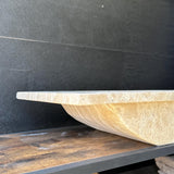 Travertine Stone Vanity Top | Natural Rock Bathroom Sink | Handmade Modern Vanity Basin | One of a Kind Stone Sink | Wabi Sabi