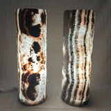 Pareja de Lámparas de Mesa de Ónix Hechas a Mano | Lámpara de Noche de Lujo | Decoración Elegante | Iluminación Moderna para el Hogar