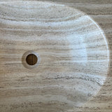 Travertine Stone Vanity Top | Natural Rock Bathroom Sink | Handmade Modern Vanity Basin | One of a Kind Stone Sink | Wabi Sabi