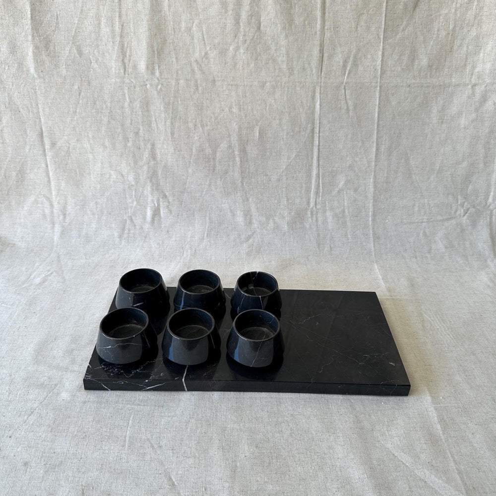 Black Marble Tequila Set | Handmade Mezcalero Set, Luxury Stone Shot Glass Set, Bar Decor, Unique Gift for Him