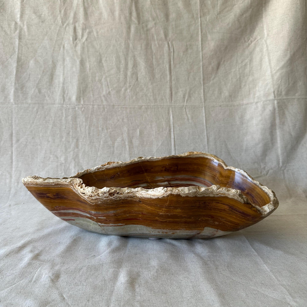 Handmade Live Edge Green Onyx Bowl – Luxury Natural Stone Catchall, Decorative Centerpiece | Key Holder, Jewelry Holder, Accent Piece