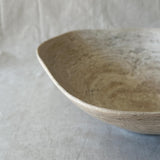 Luxury Marble or Travertine Bowl – Irregular Natural Stone Centerpiece | Handmade Matte Decorative Bowl