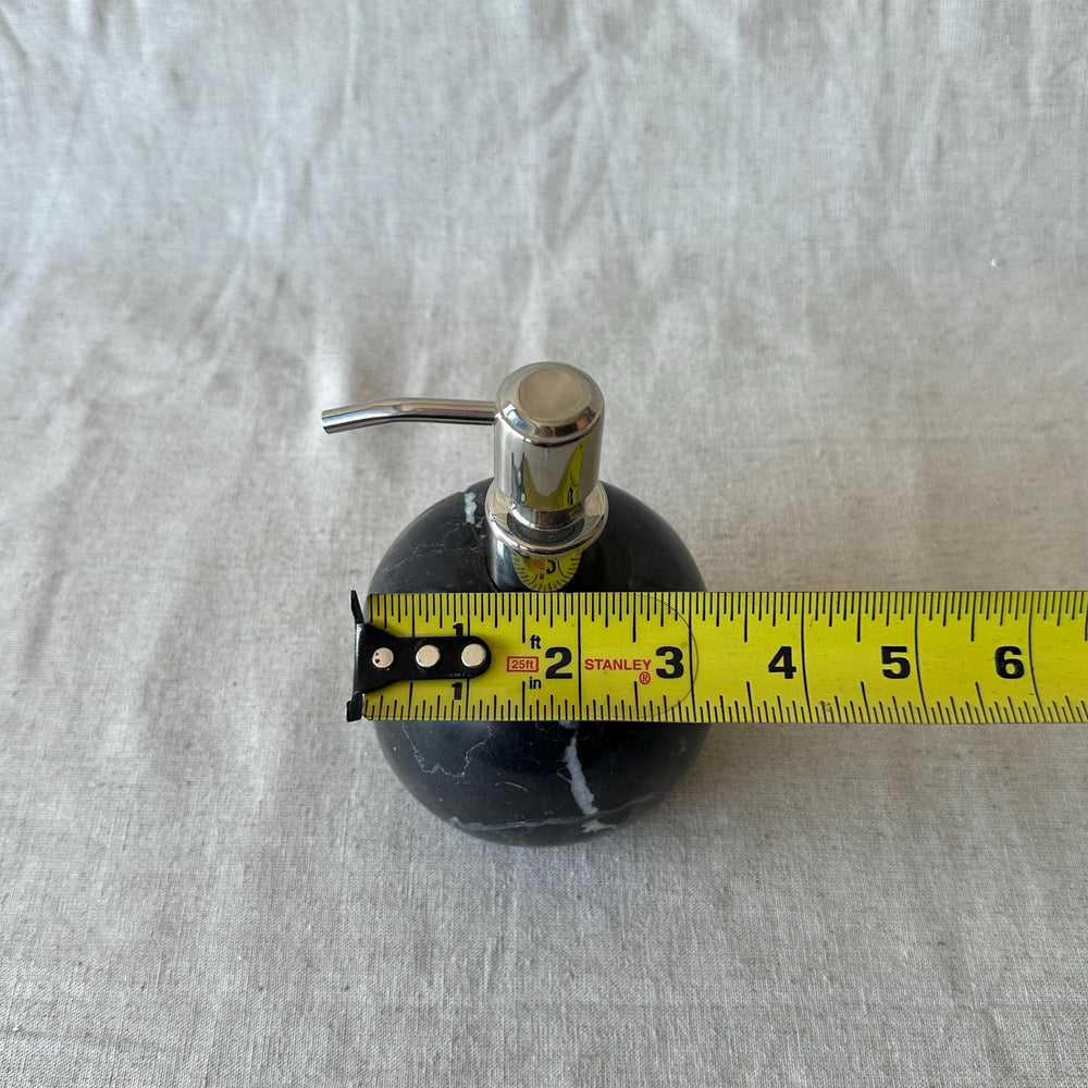 Black Marble Soap Dispenser – Luxury Bathroom Decor, Modern Stone Lotion Pump, Minimalist Vanity Accessory