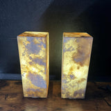 Handmade Pair of Onyx Table Lamps | Luxury Bedside Table Lamp | High End Bedside Decor | Modern Elegant Home Lighting