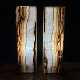 Handmade Pair of Onyx Table Lamps | Luxury Bedside Table Lamp | High End Bedside Decor | Modern Elegant Home Lighting | Earthy Decor