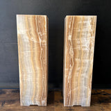 Handmade Pair of Onyx Table Lamps | Luxury Bedside Table Lamp | High End Bedside Decor | Modern Elegant Home Lighting | Earthy Decor